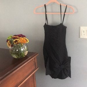 Strapless black holiday dress